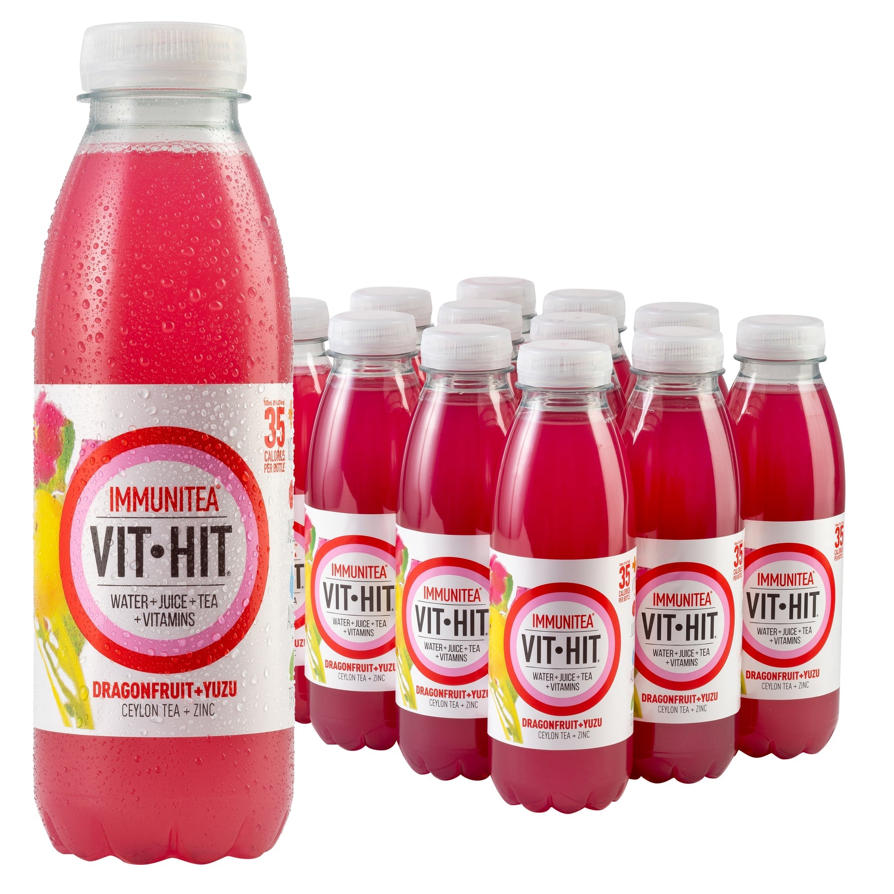 VITHIT Immunitea Dragonfruit & Yuzu 12 x 500ml