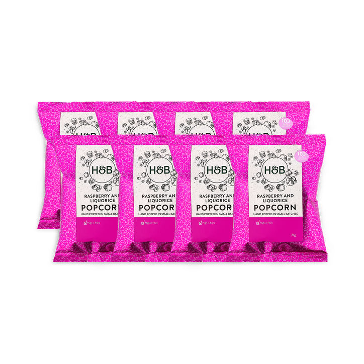 Holland & Barrett Raspberry Liquorice Popcorn 8 x 21g