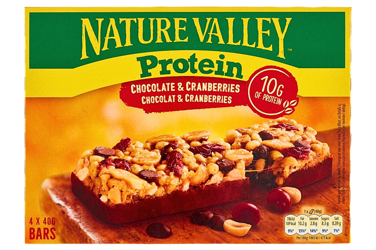 Nature Valley Protein Chocolate & Cranberry 4 x 40g - Out of Date