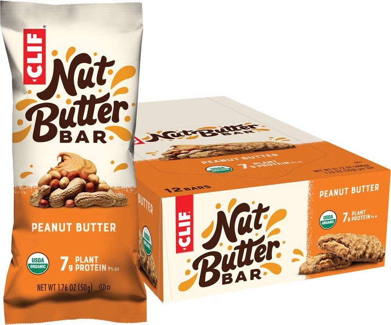 CLIF Peanut Nut Butter Energy Bars 12 x 50g - Out of Date