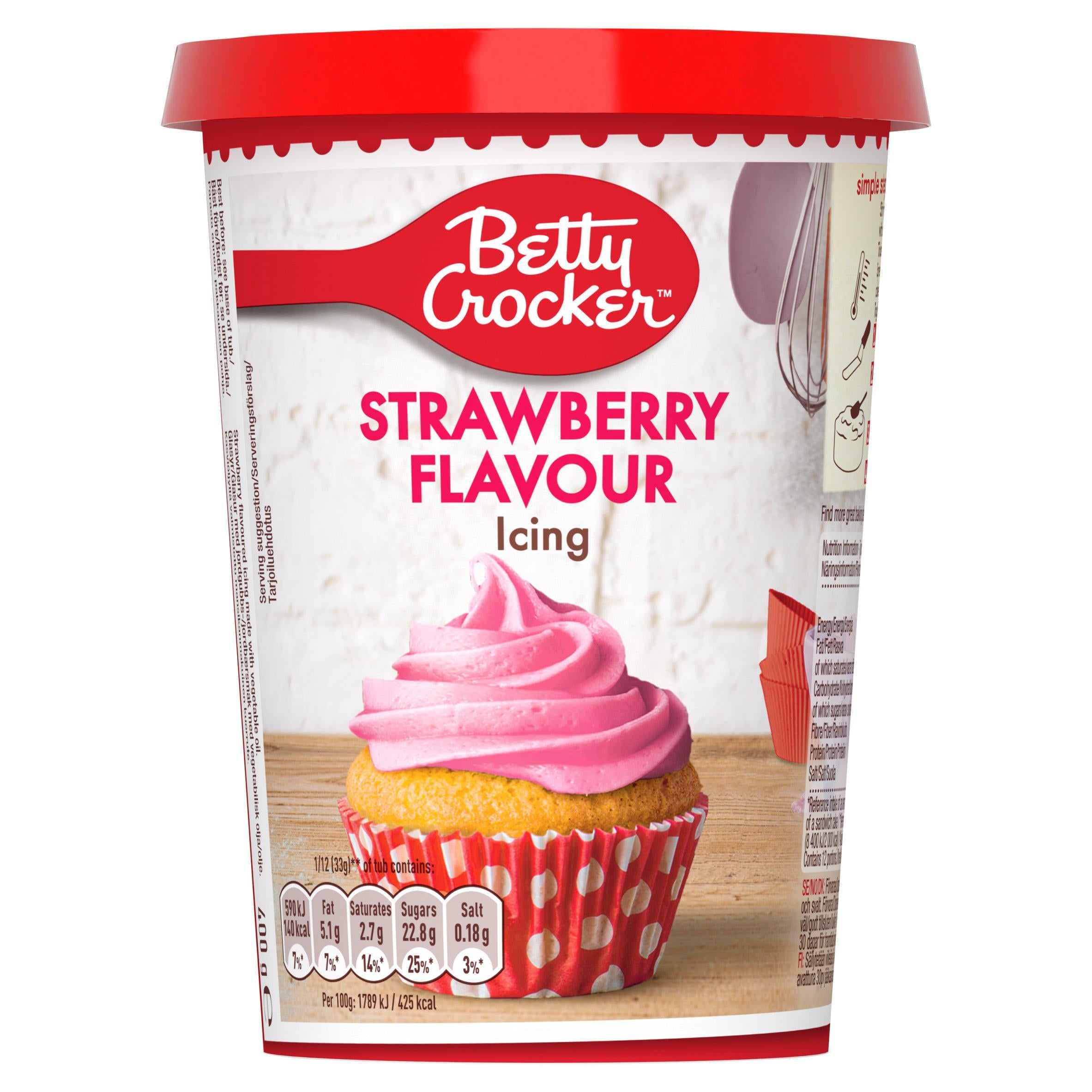 Betty Crocker Strawberry Icing 400g - Out of Date