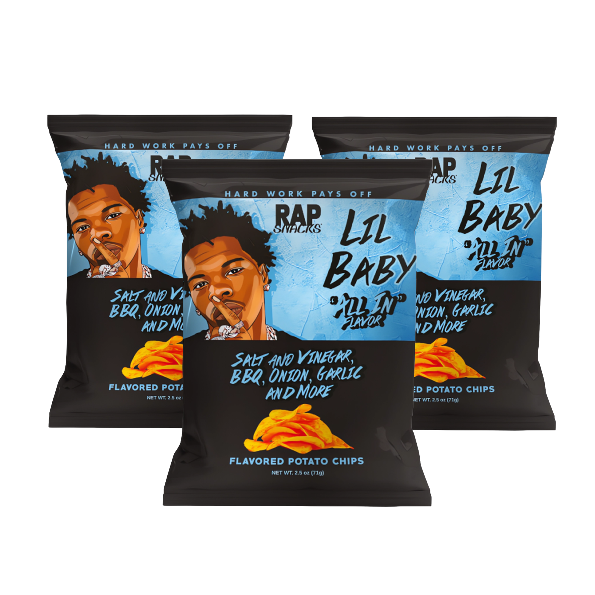 Rap Snacks Lil Baby All In Potato Chips 12 x 71g (case) - Out of Date