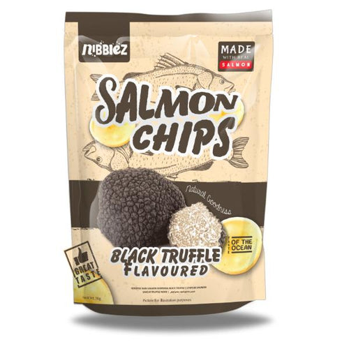 Nibblez Black Truffle Salmon Chips 50g - Out of Date