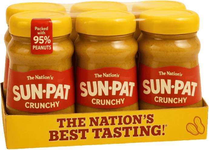 Sun Pat Crunchy Peanut Butter 6 x 570g (case) - Out of Date