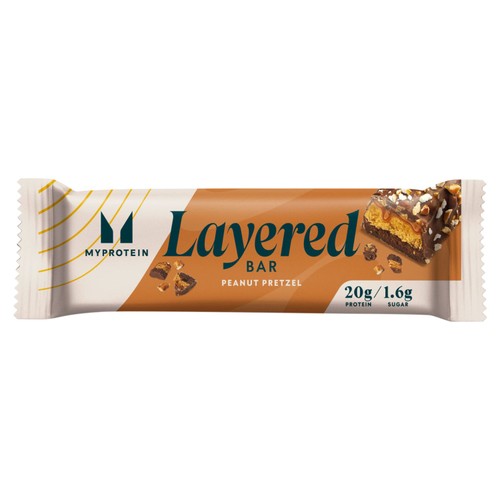 MyProtein Layered Protein Bar Chocolate Peanut Pretzel 60g - Out of Date