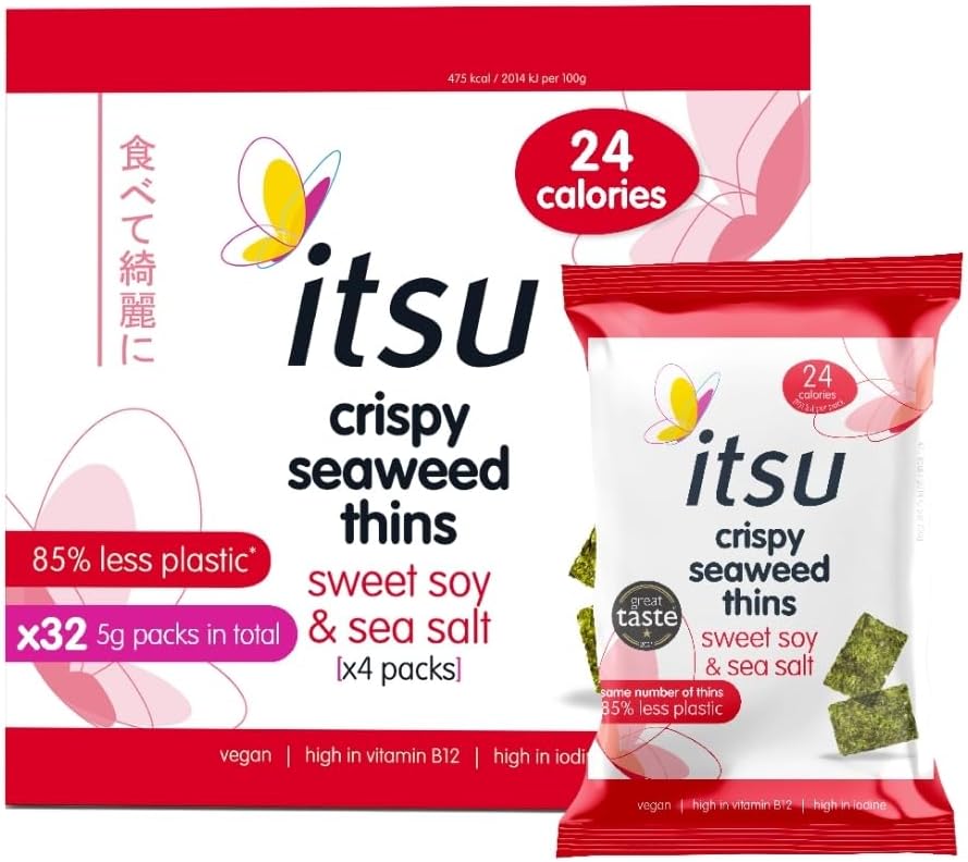 Itsu Seaweed Thins Sweet Soy & Sea Salt 8 x 4 x 5g (case)