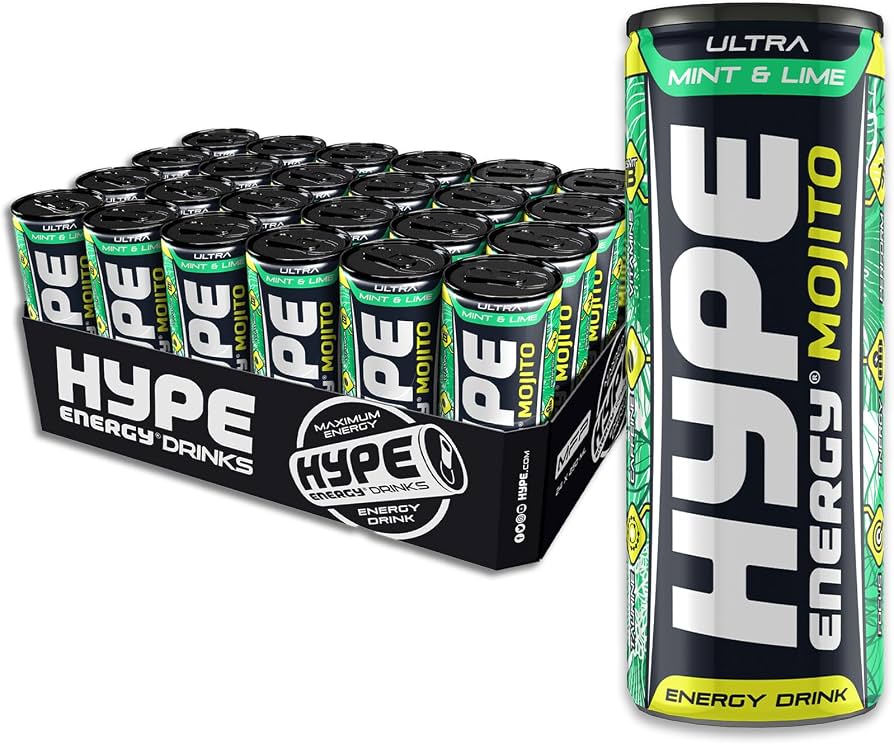 HYPE Mojito Mint & Lime Energy Drinks 24 x 250ml