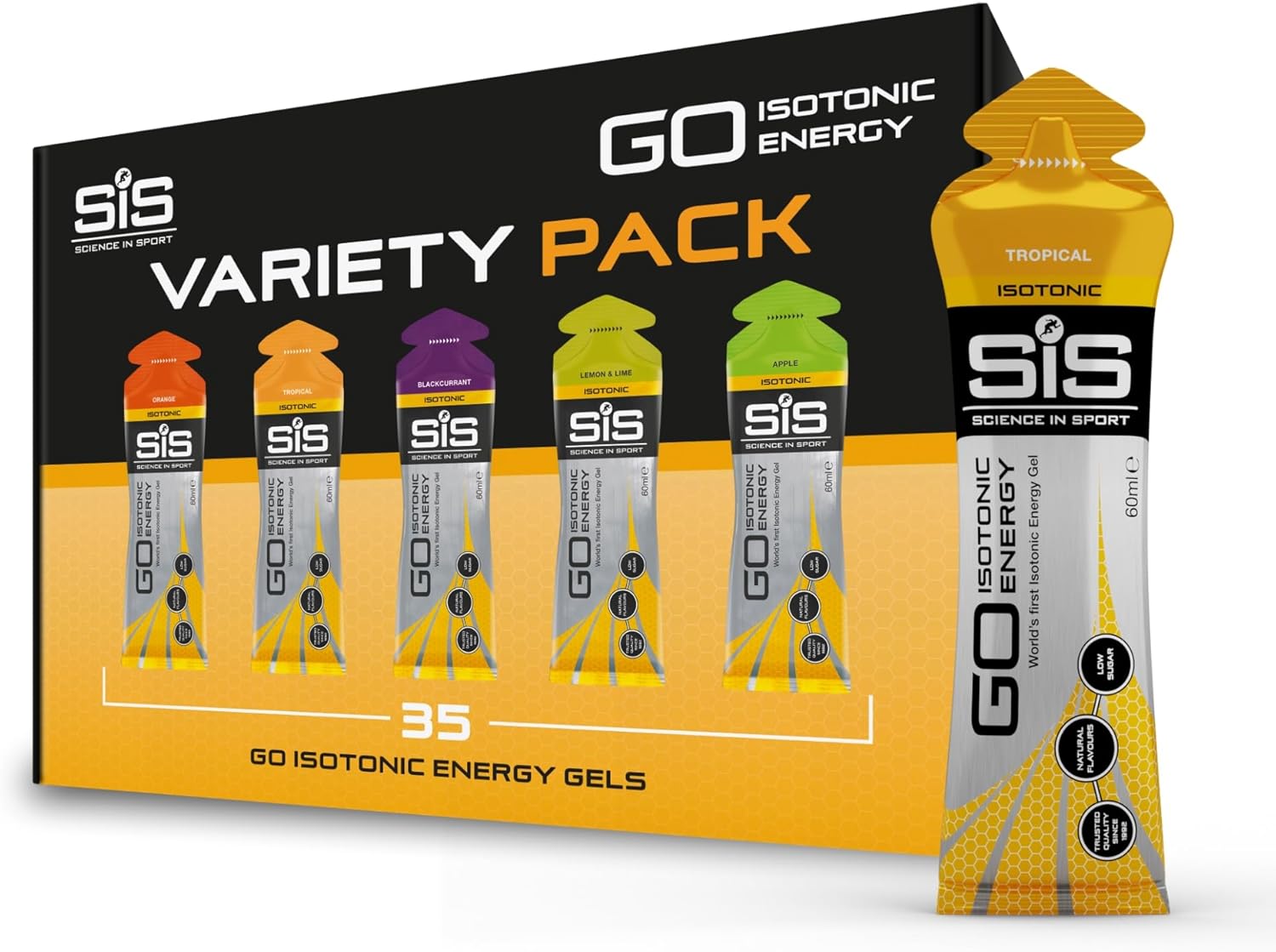 SIS Go Isotonic Variety Energy Gel 20 x 60ml - Short Dated