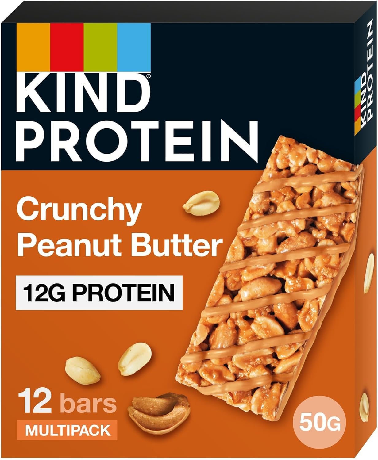 KIND Protein Crunchy Peanut Butter 12 x 50g - Out of Date