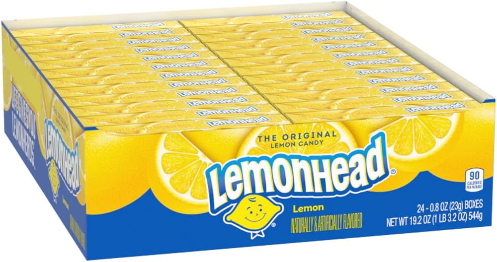 Lemonhead Original Lemon Candy 24 x 23g (case) - Out of Date