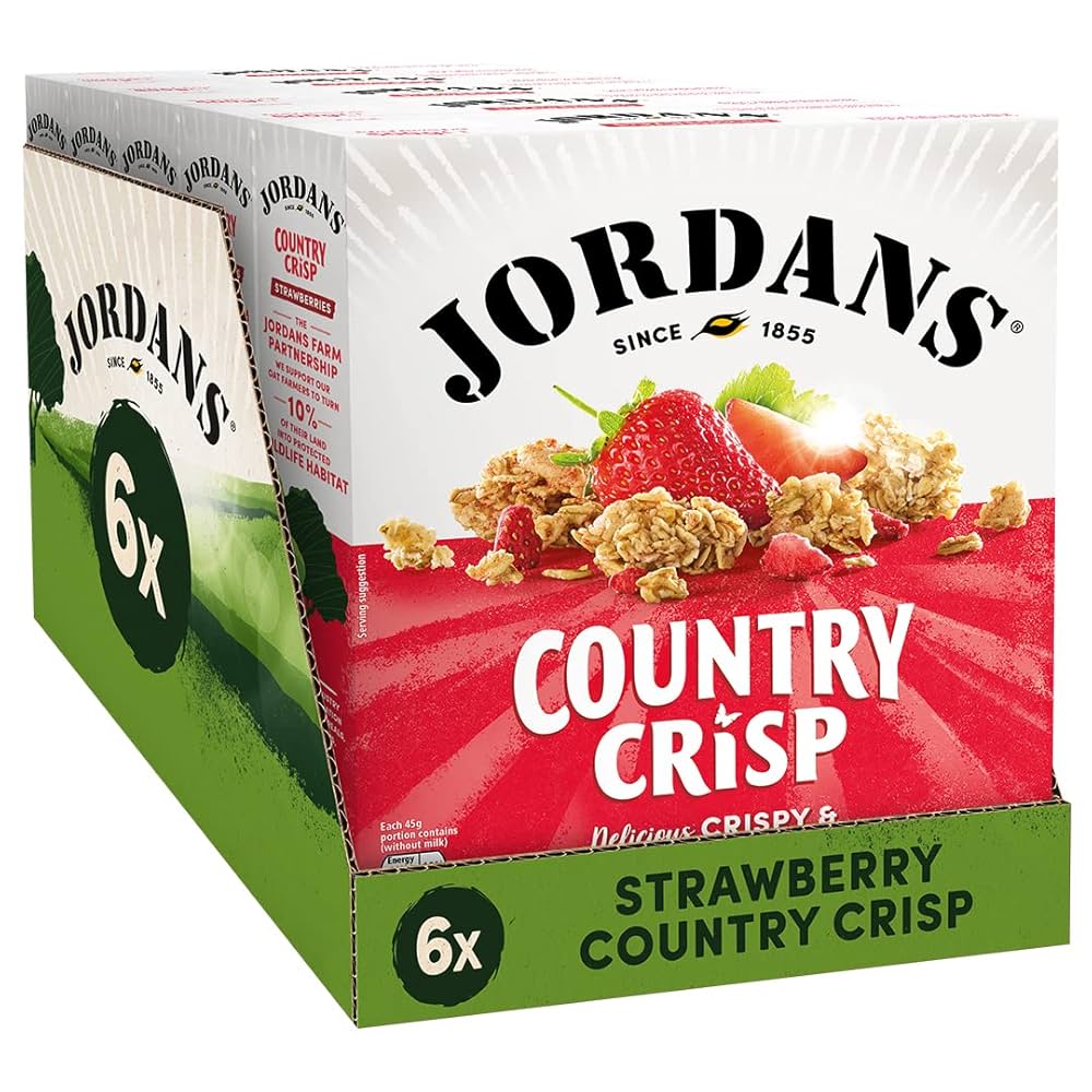Jordans Country Crisp Strawberry 6 x 400g (case) - Out of Date