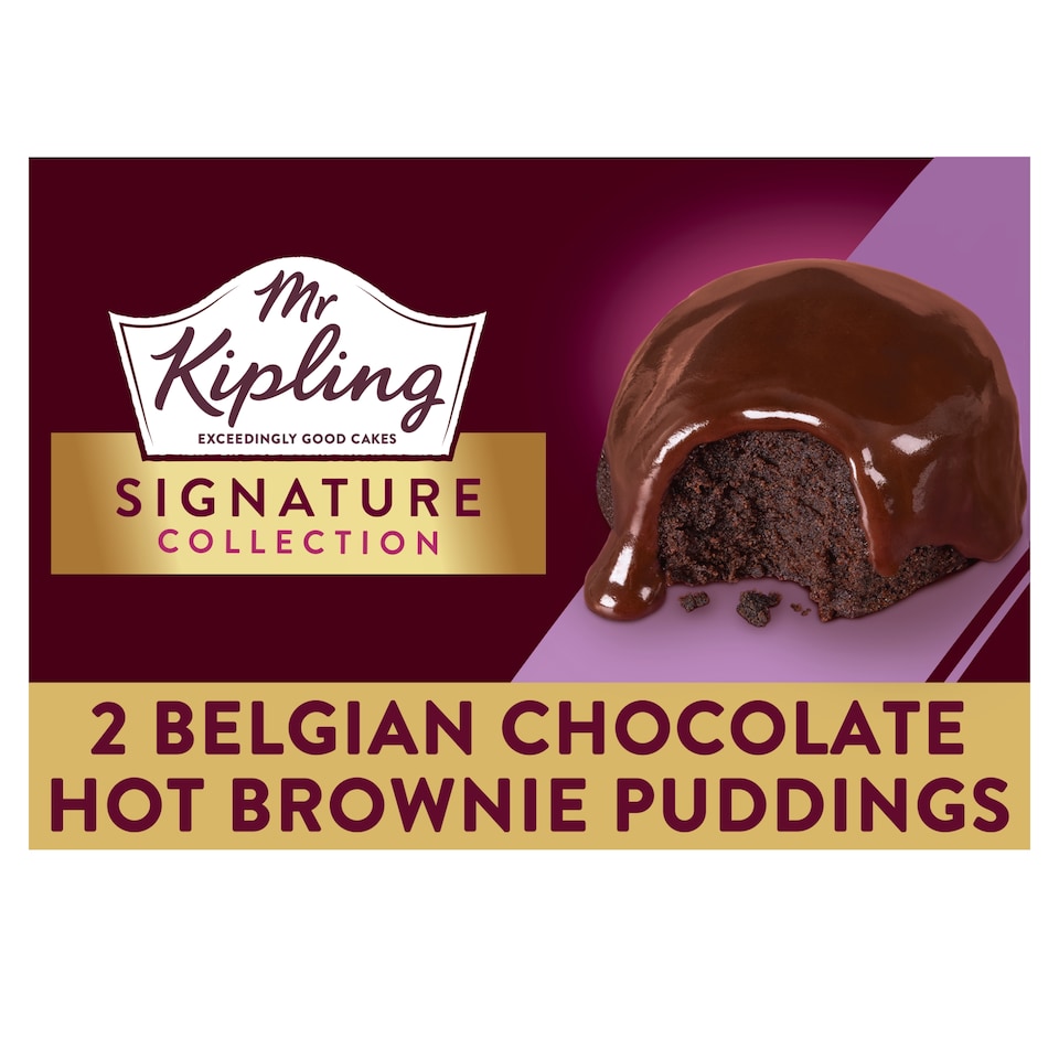 Mr Kipling Signature Belgian Chocolate Brownie Pudding 2 x 105g - Out of Date