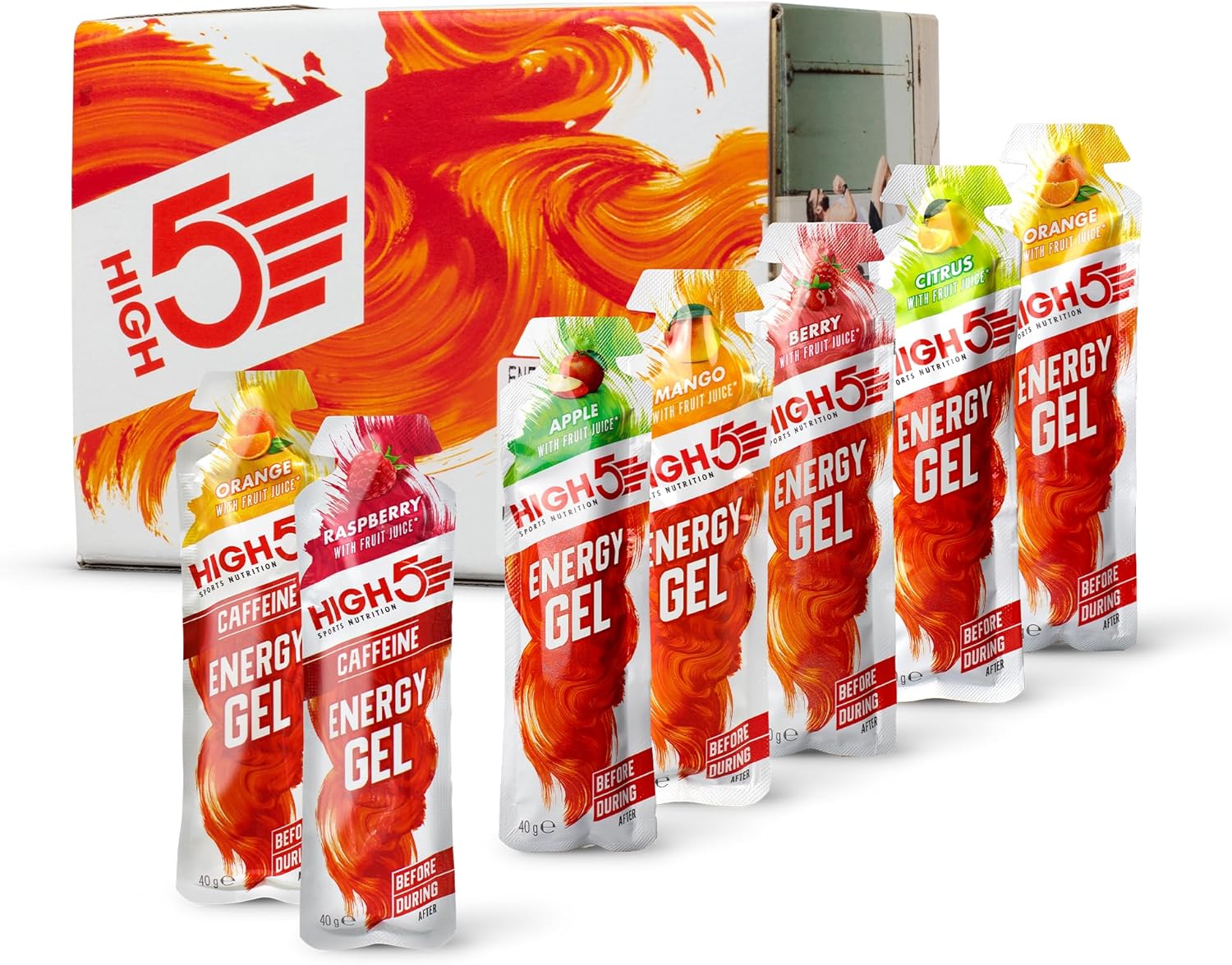 High5 Energy Gel Mixed Pack 20 x 40g - Out of Date