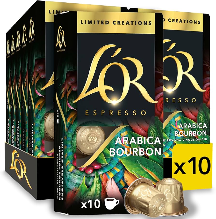 L'OR Espresso Arabica Bourbon Coffee Pods 10 x 10 Caps (case) - Out of Date