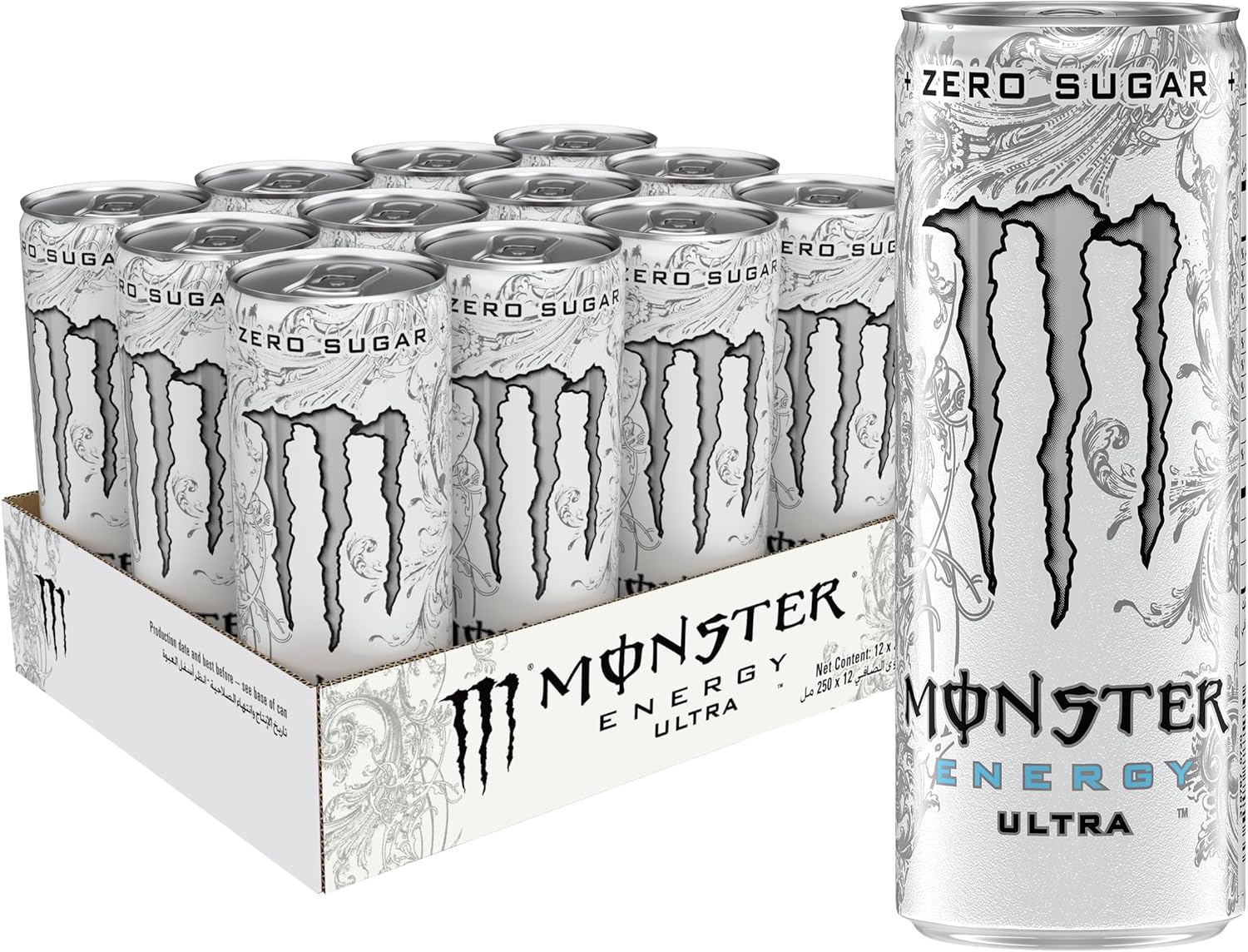 Monster Ultra White Energy Drink 12 x 250ml