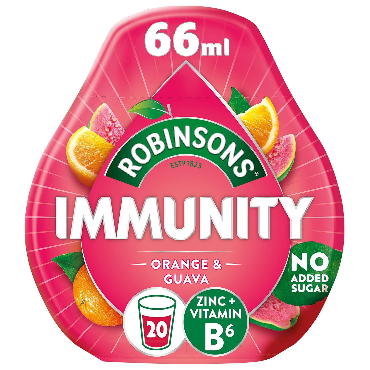 Robinsons Immunity Orange & Guava 6 x 66ml - Out of Date