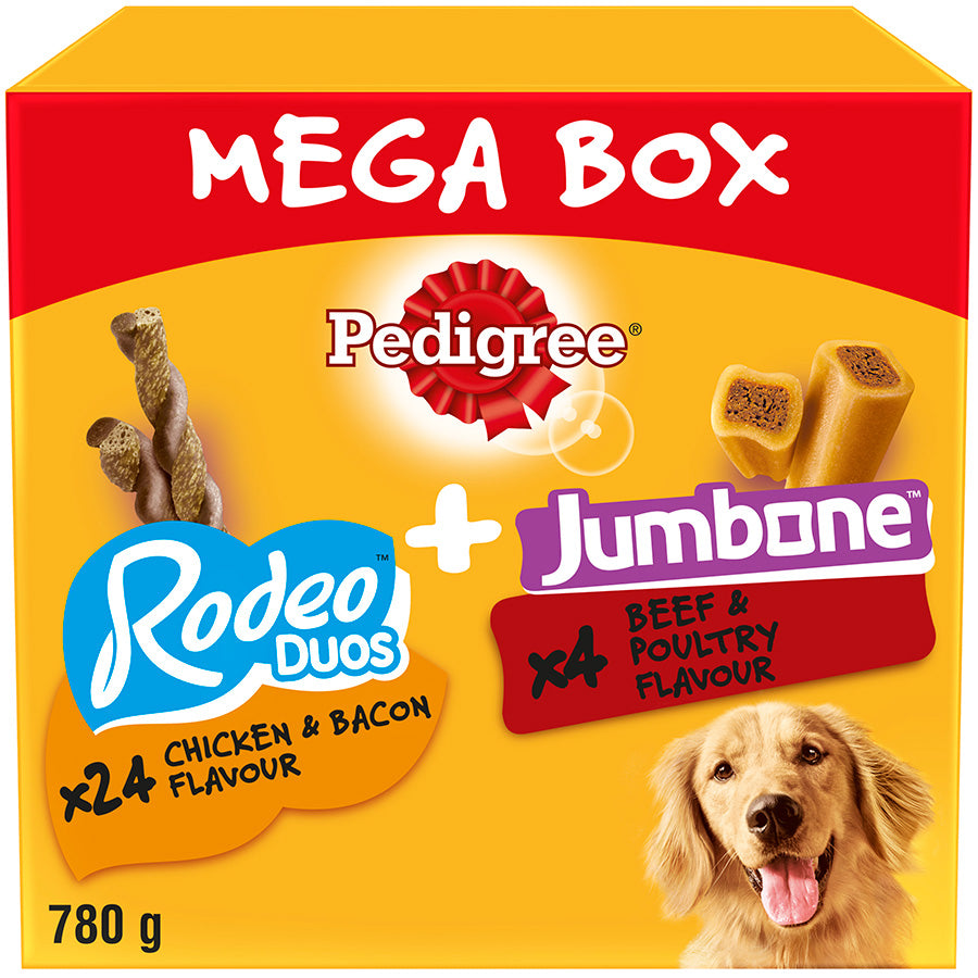 Pedigree Mega Box (Rodeo Duos + Jumbone) 780g - Out of Date