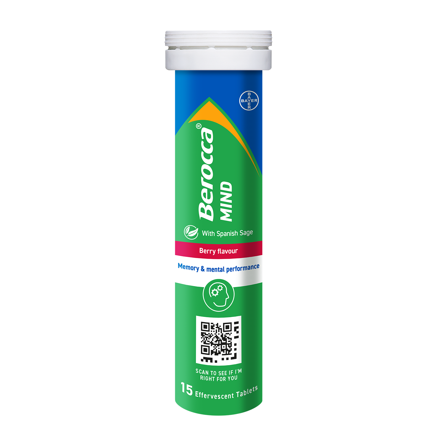 Berocca Mind Berry Effervescent Tablets 15 Tabs