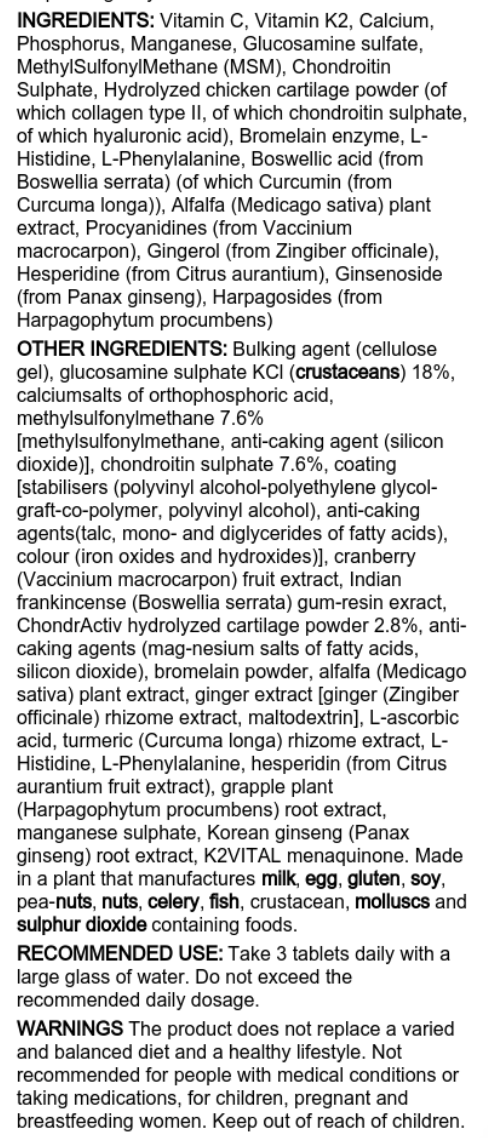 BiotechUSA Arthro Forte 120 Tabs