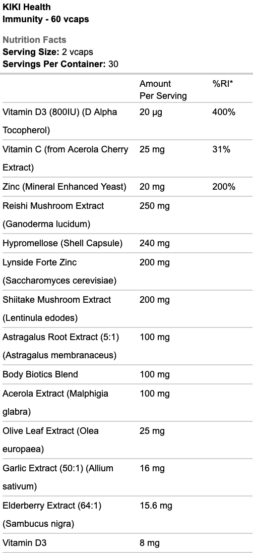 KIKI Health Immunity 60 Caps