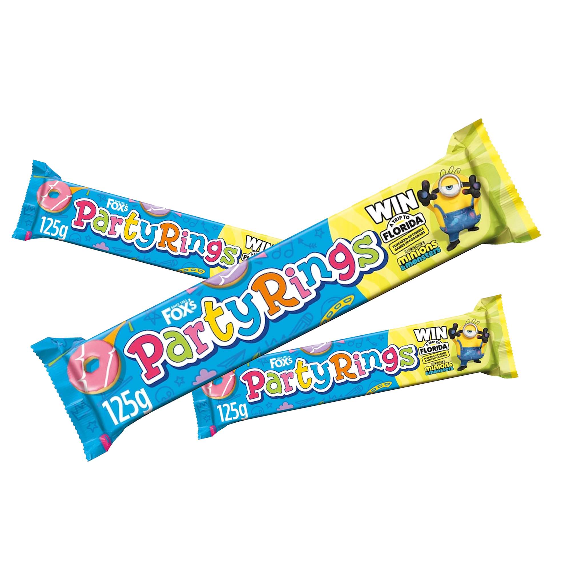 Fox's Party Rings Biscuits 16 x 125g (case) - Out of Date