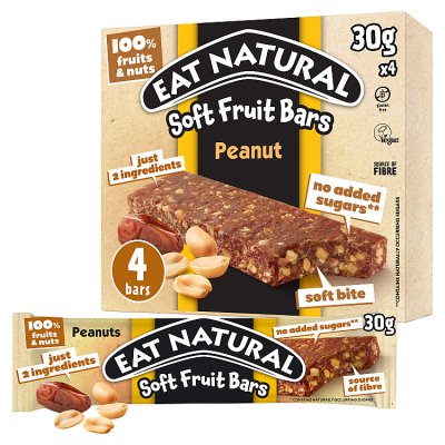 Eat Natural Soft Peanut & Fruit Bars 4 x 30g - Out of Date