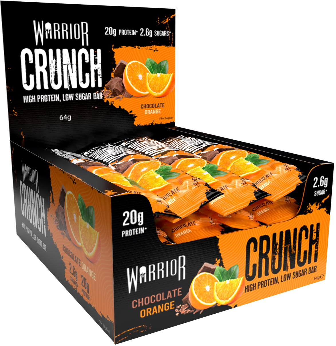 Warrior Crunch Bars 12 x 64g - Out of Date
