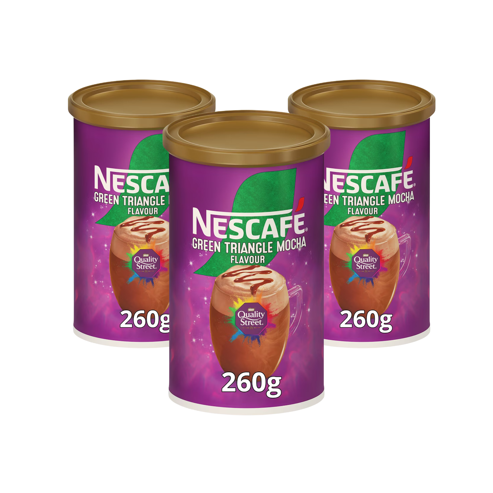 Nescafe Green Triangle Quality Street Mocha 10 x 260g (case) - Out of Date