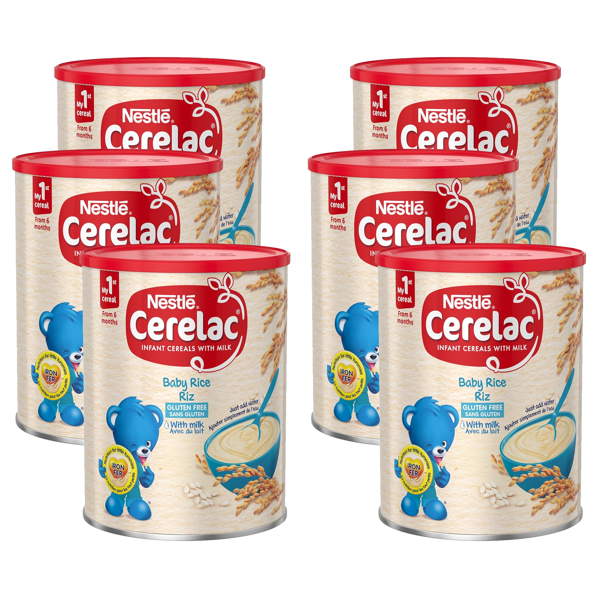 Nestle Cerelac Baby Rice with Milk 6 x 400g (6 tubs) - Out of Date
