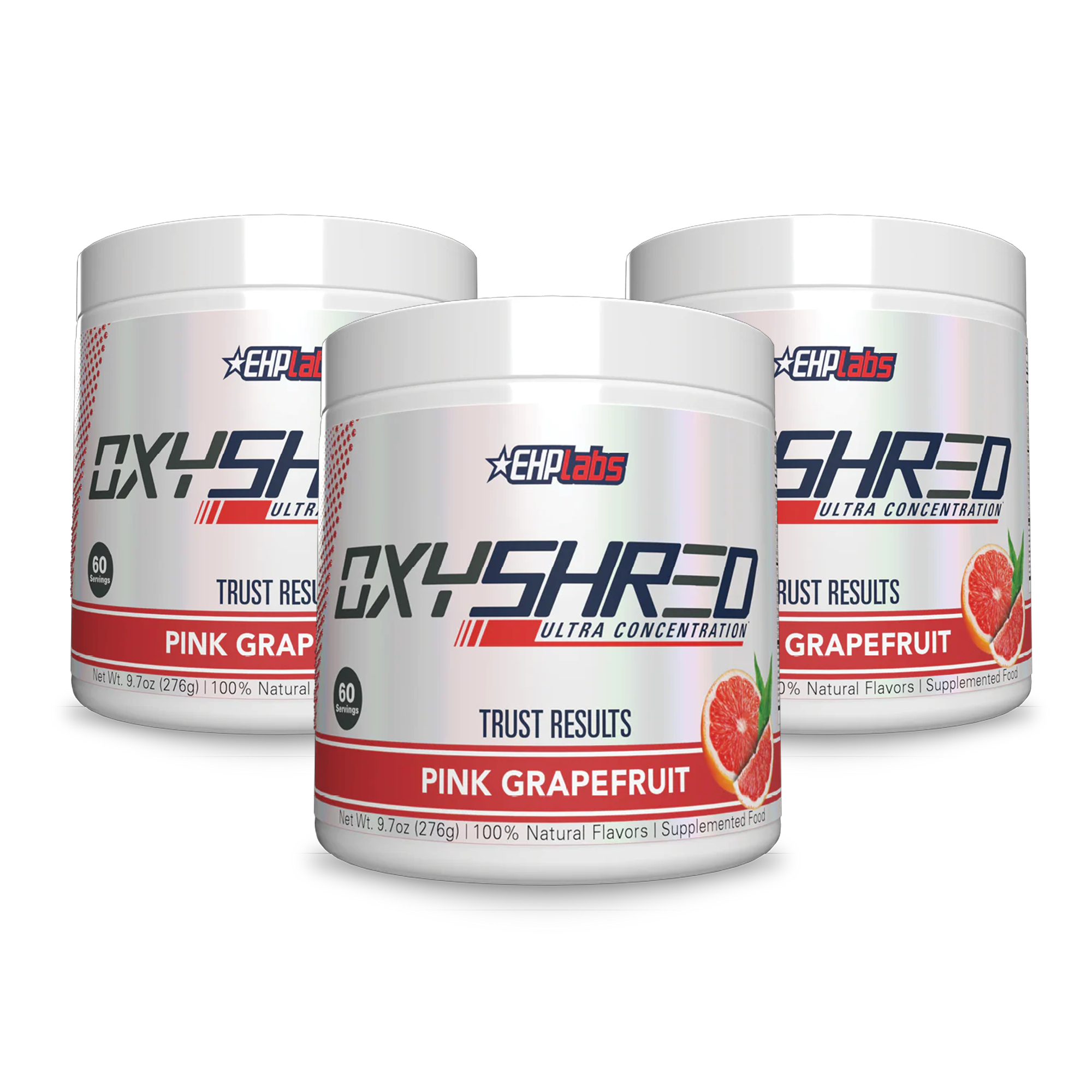 EHP Labs Ultra Concentration OxyShred Pink Grapefruit 3 x 282g (Triple Pack) - Out of Date