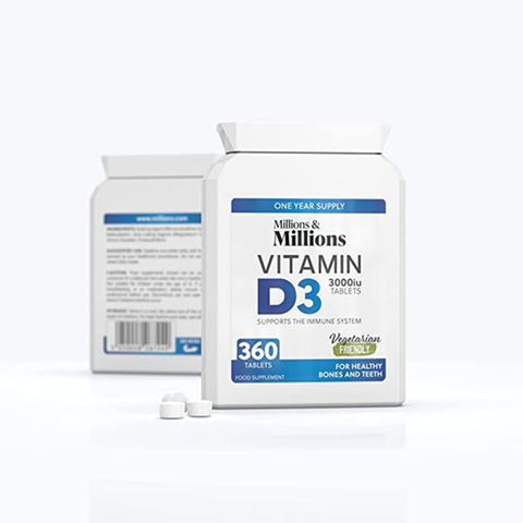 Millions & Millions Vitamin D3 3000iu 360 Tablets