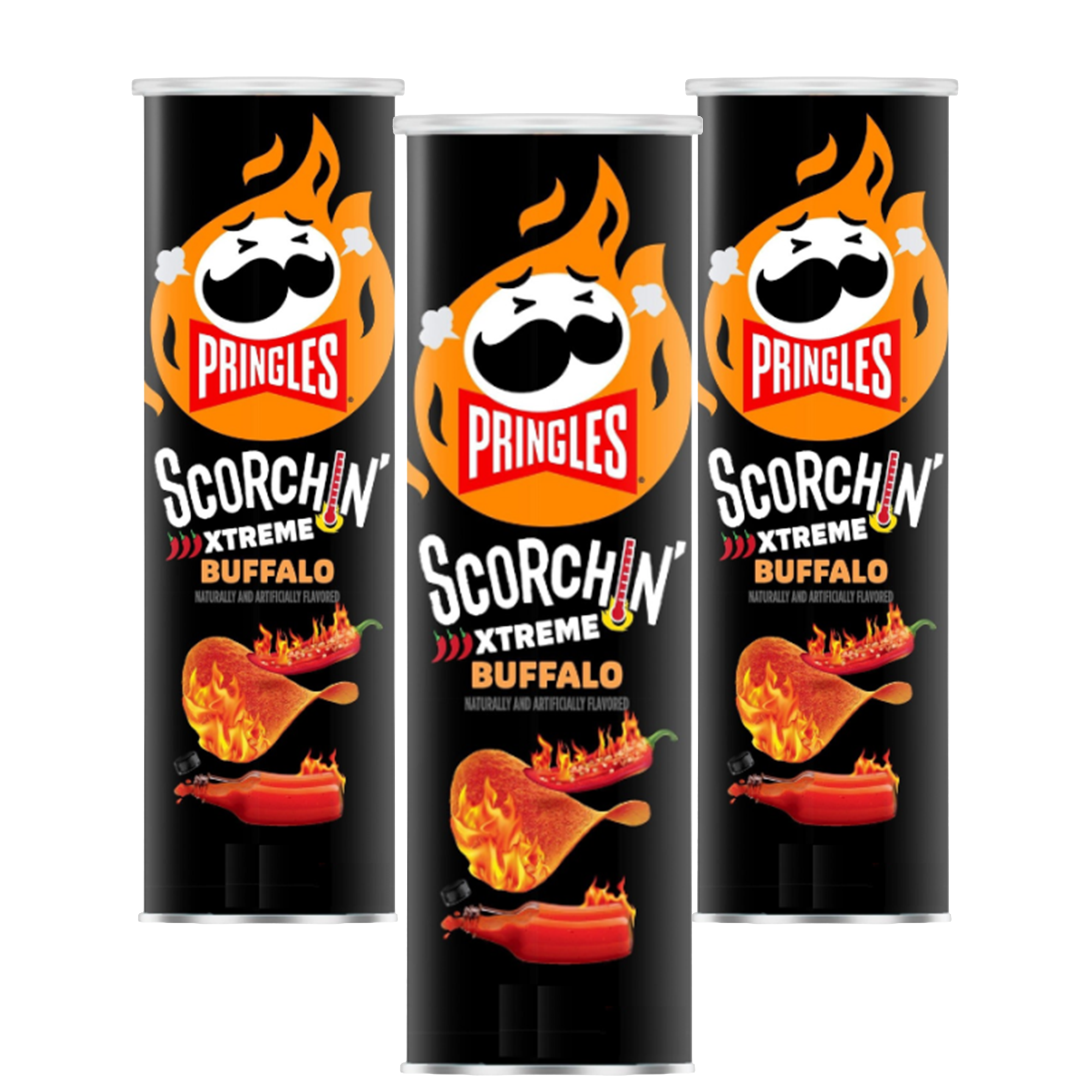 Pringles Scorchin Xtreme Buffalo 3 x 158g (Triple Pack) - Out of Date