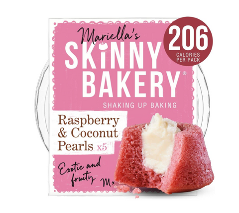 Skinny Bakery Raspberry & Coconut Pearls (6 pack x 5 cakes)