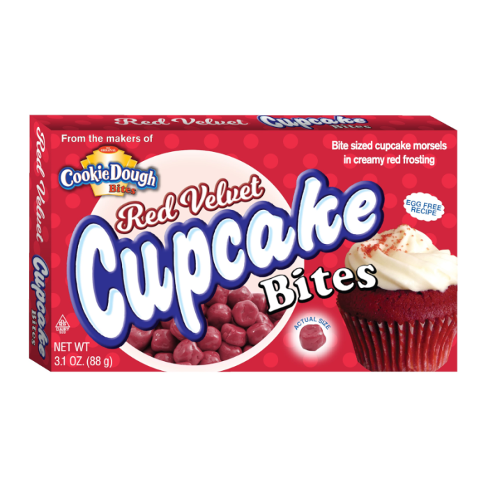 Cookie Dough Bites Red Velvet Cupcake Bites Theatre Box 88g - Out of Date