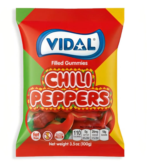 Vidal Chili Pepper Filled Gummies 100g