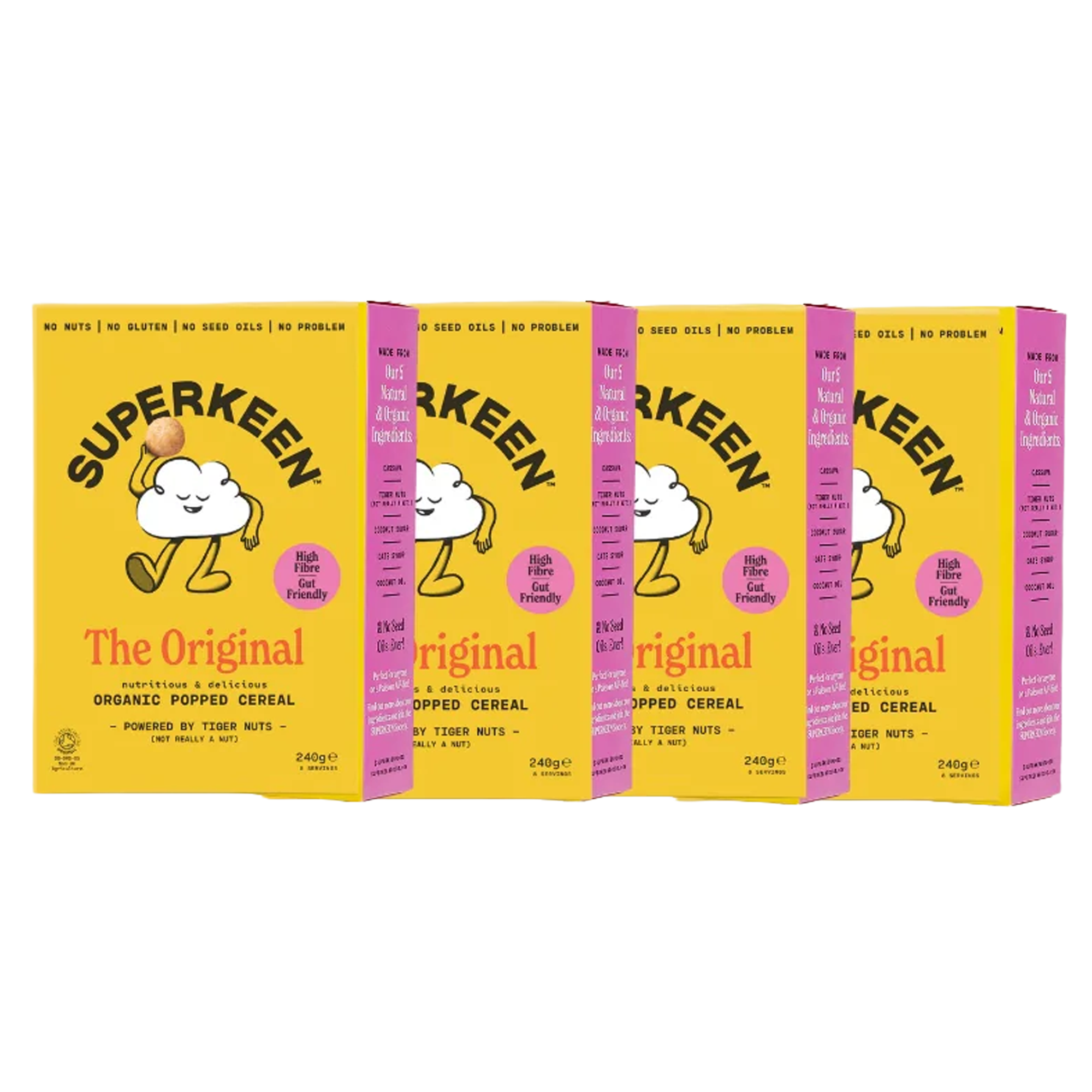 SUPERKEEN Original Organic Popped Cereal Balls 6 x 240g (case) - Out of Date