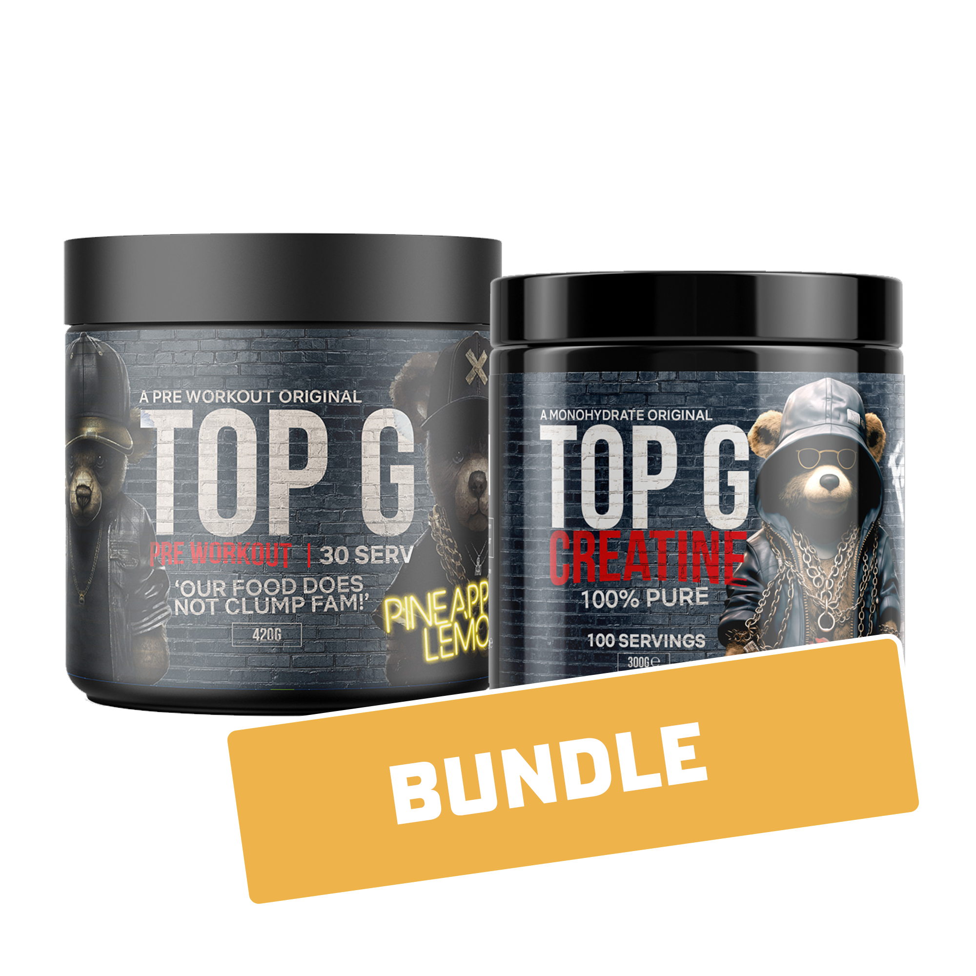 TOP G Pre Workout 420g & TOP G Creatine 300g (Bundle)