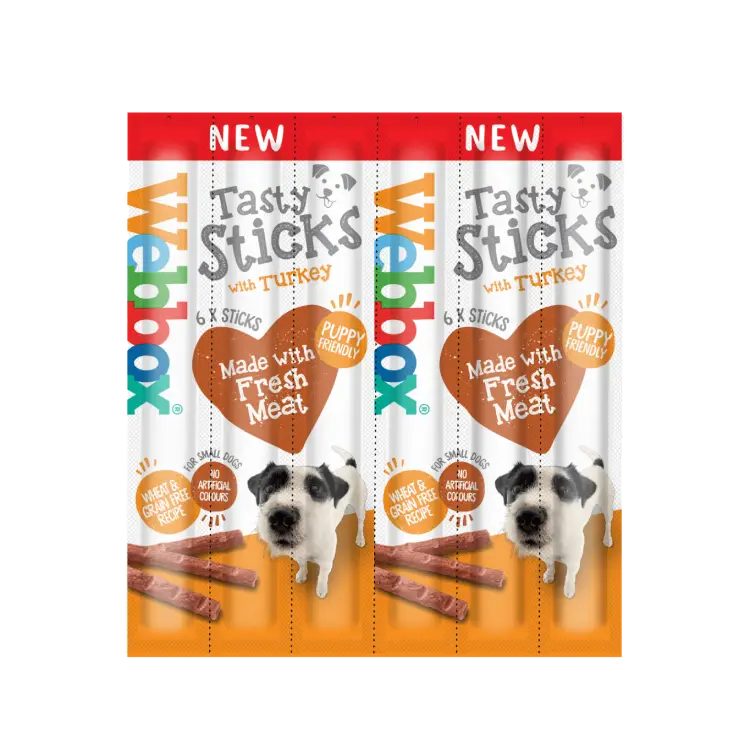 Webbox Tasty Sticks with Turkey (6 Sticks) 30g - Out of Date