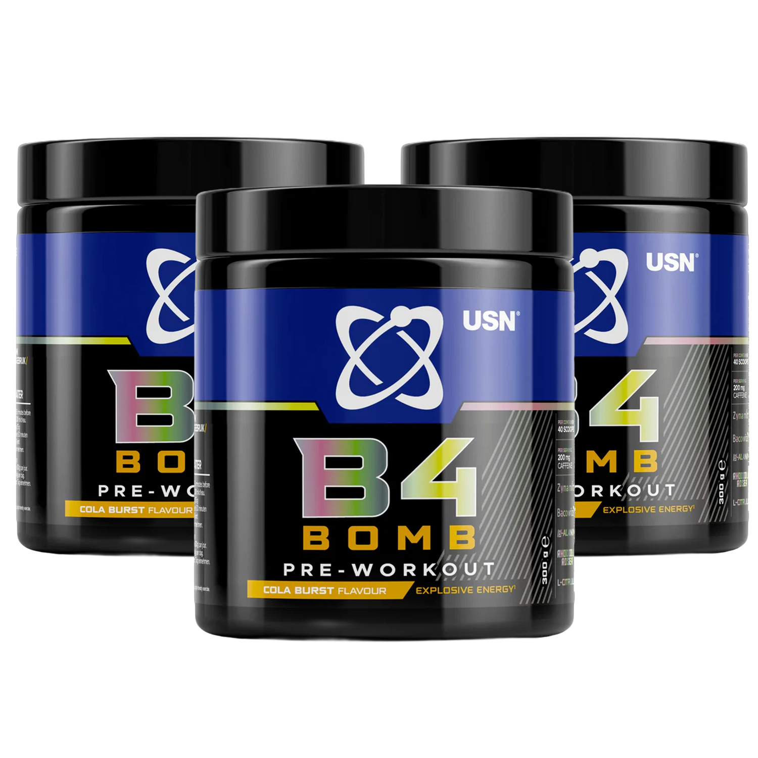 USN B4 Bomb Cola Burst Pre-Workout 6 x 300g (case) - Out of Date