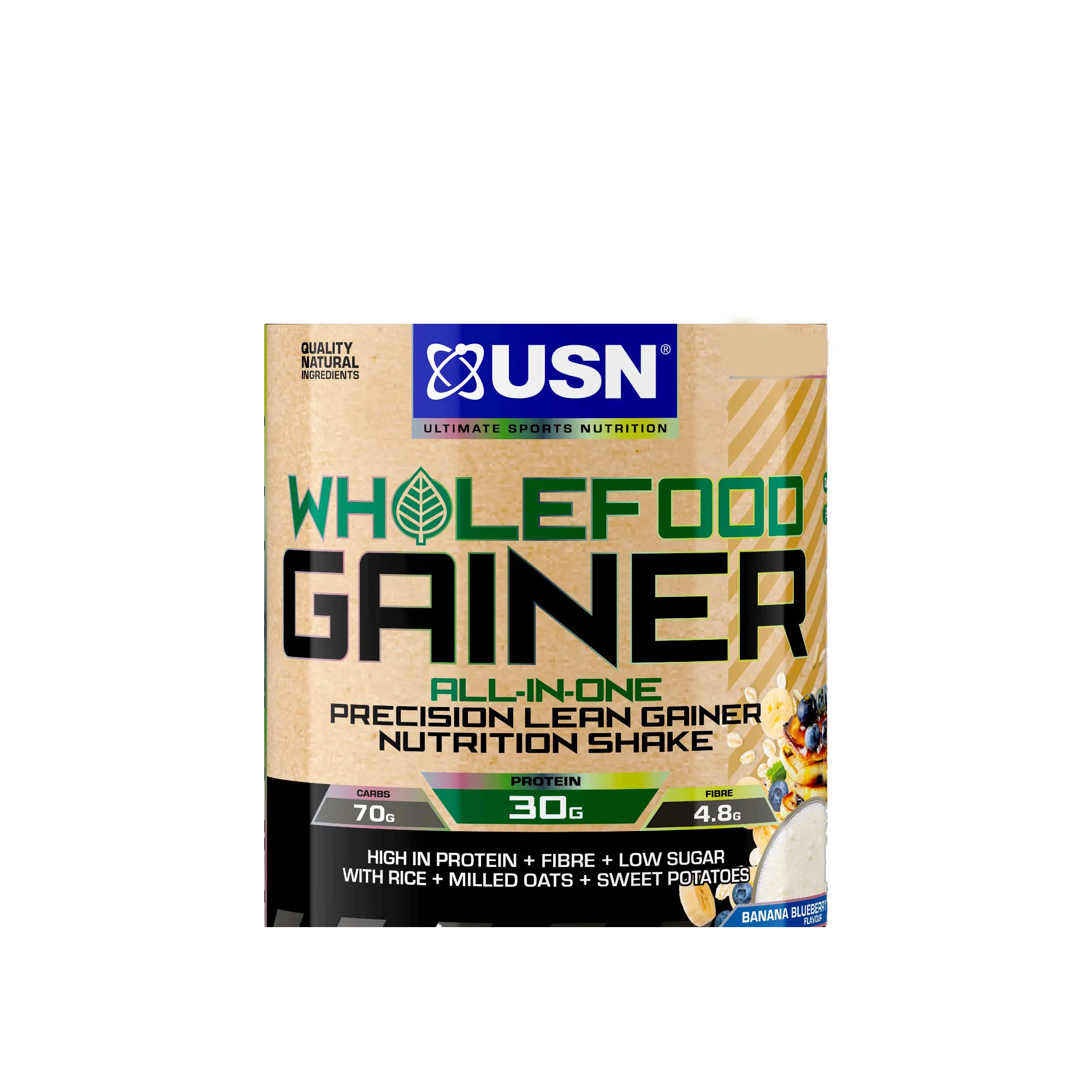 USN Wholefood Gainer Banana Blueberry Pancake 25 x 42g - Out of Date