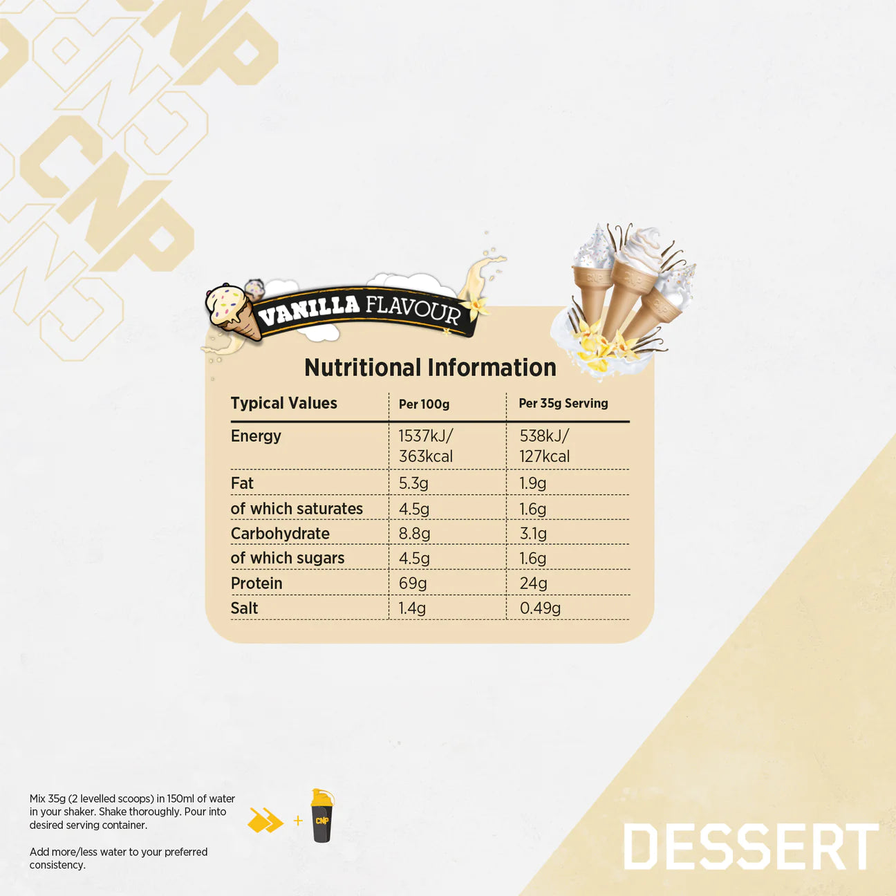 CNP Professional Dessert 350g - Out of Date