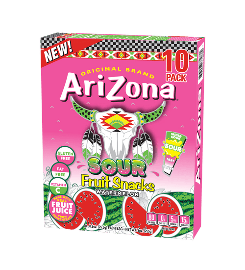 Arizona Sour Fruit Snacks Watermelon Box 255g - Out of Date