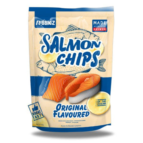 Nibblez Original Salmon Chips 50g - Out of Date