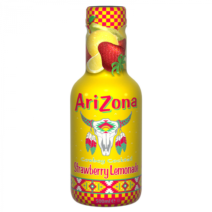 AriZona Cowboy Cocktail Strawberry Lemonade 6 x 500ml (case) - Out of Date