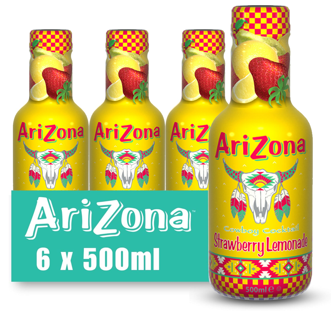 AriZona Cowboy Cocktail Strawberry Lemonade 6 x 500ml (case) - Out of Date