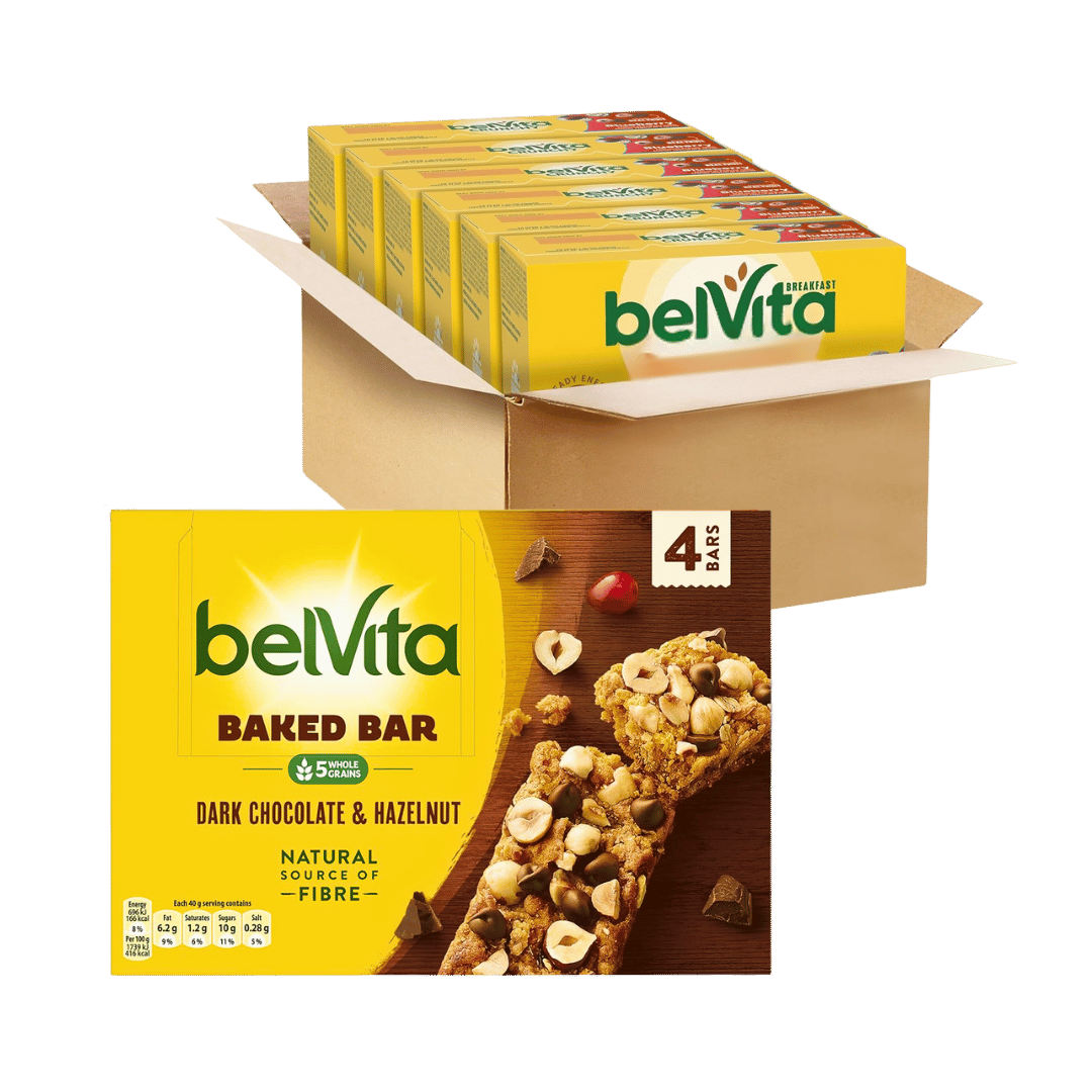 Belvita Soft & Crunchy Bar Dark Choc & Hazelnut 10 x 4 x 40g (case) - Out of Date