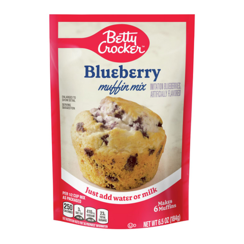 Betty Crocker Blueberry Pouch Muffin Mix 184g - Out of Date