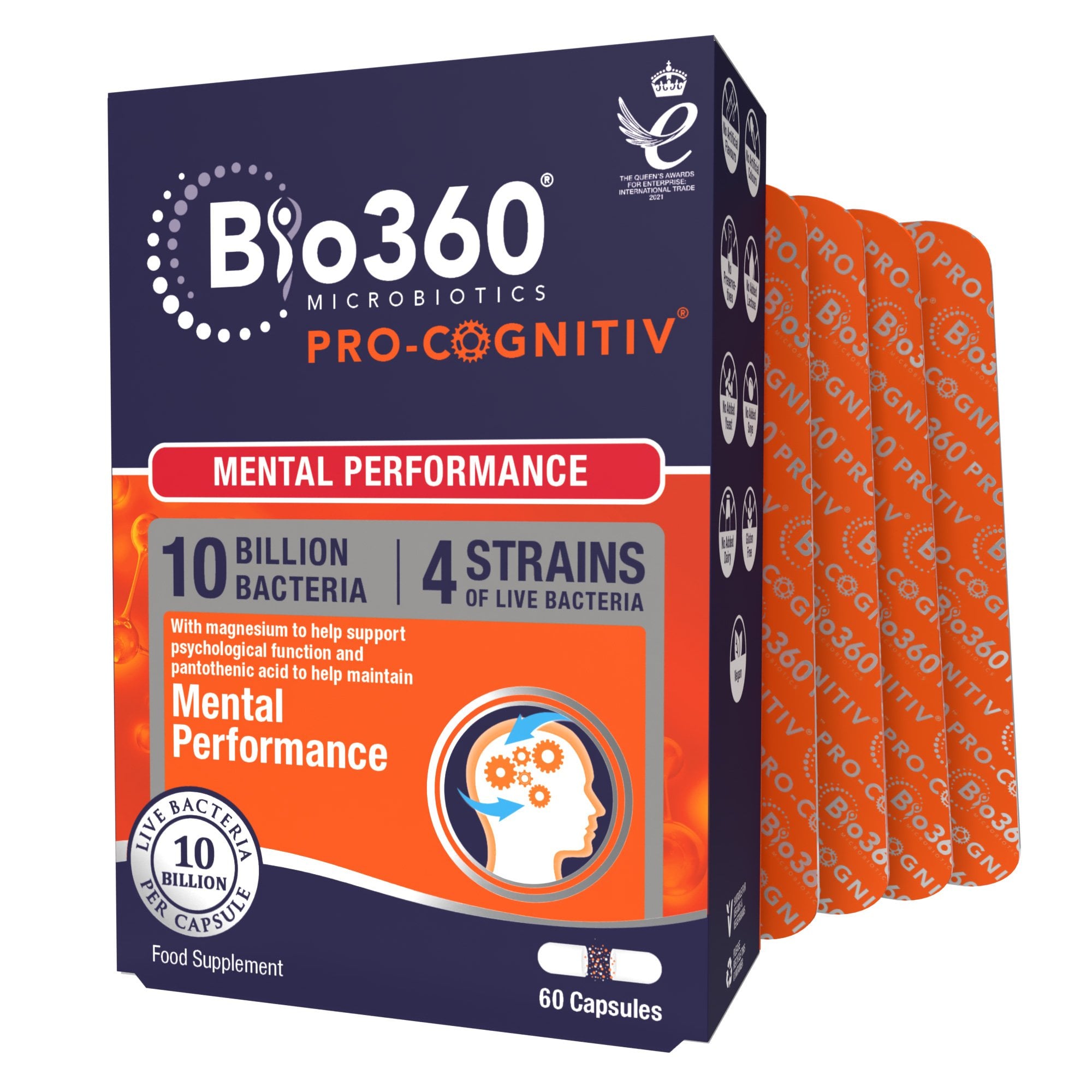 Bio360 Microbiotics Nature's Aid PRO-Cognitiv 10 Billion 60 Caps - Short Dated