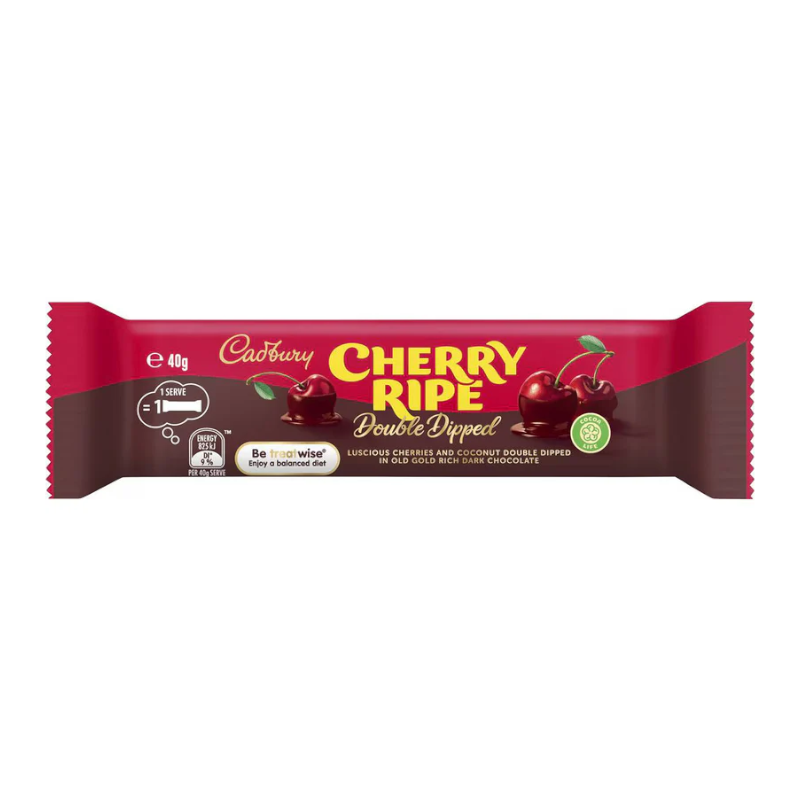 Cadbury Cherry Ripe Double Dipped (Australian) 40g - Out of Date