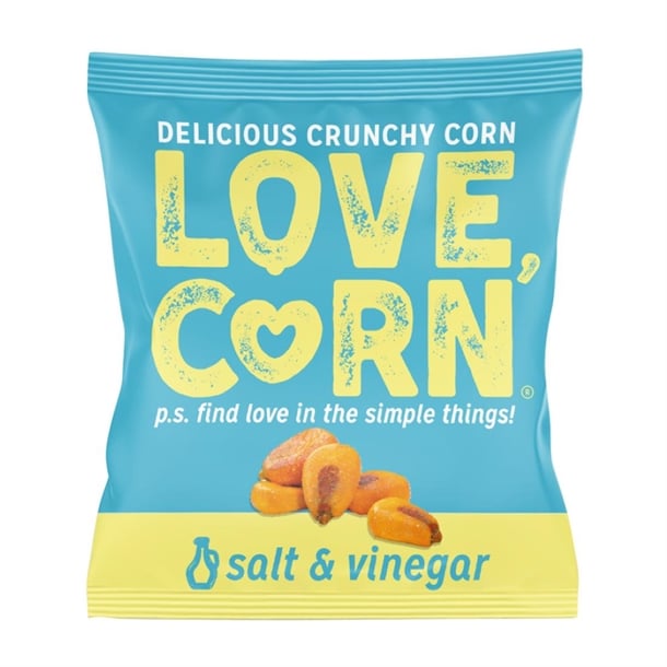 LOVE CORN Salt & Vinegar Crunchy Corn 100 x 20g (case)